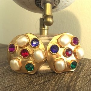 vintage gold plated earrings